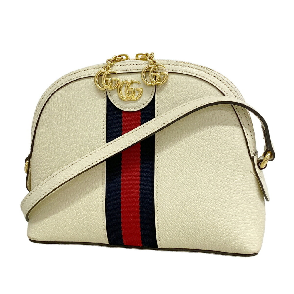 GUCCI White Leather Shoulder Bag